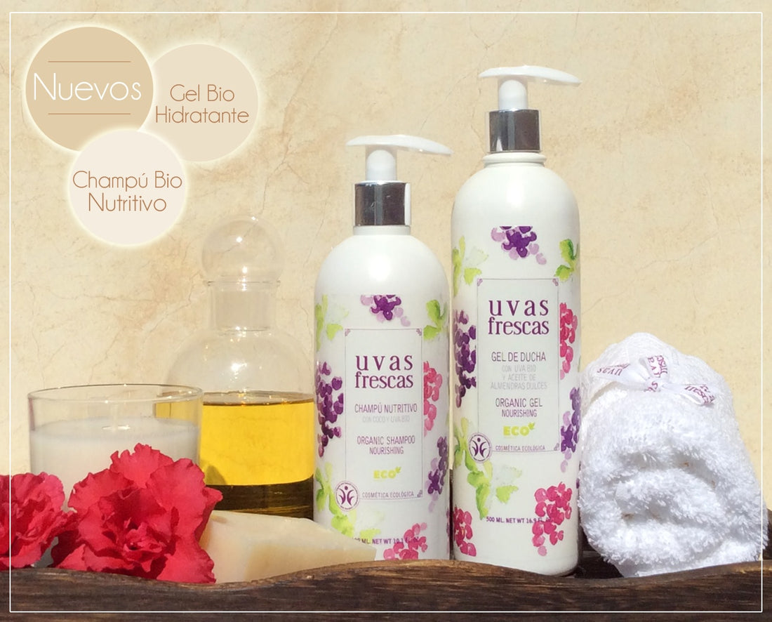 Uvas Frescas presents its latest novelties: BIO Moisturizing Shower Gel and BIO Nourishing Shampoo.